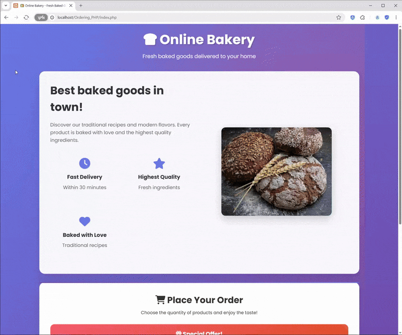 Bakery Ordering GIF